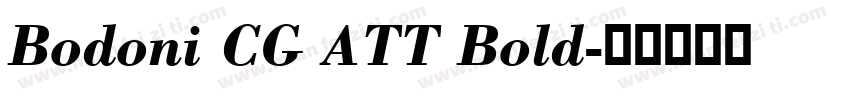 Bodoni CG ATT Bold字体转换